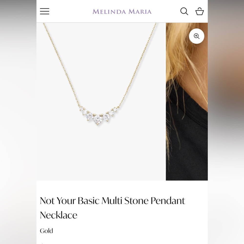 Melinda Maria Not Your Basic Multi Stone Pendant … - image 1